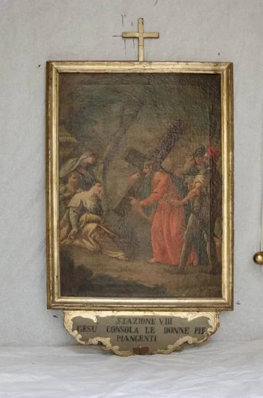 58-Via Crucis-stazione VIII-gesù consola le donne volta-Chiesa di san Carlo (BS)